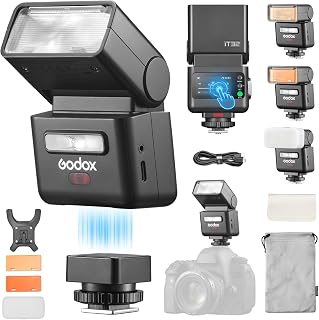 Godox iT32 Flash with X5C Trigger for Canon, Touchscreen, 2.4G TTL HSS | Magnetic Hotshoe/Trigger, Built-in Battery, USB C Charge, GODOX IT32 TTL Mini Flash Speedlite with X5 C Trigger (IT32 + X5C)