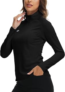 Women's 1/4 Zip Sports Shirt Long Sleeve Summer UPF 50+ Sun Protection Running Shirt Lightweight UV Shirt for Gym Yoga Fitness Training