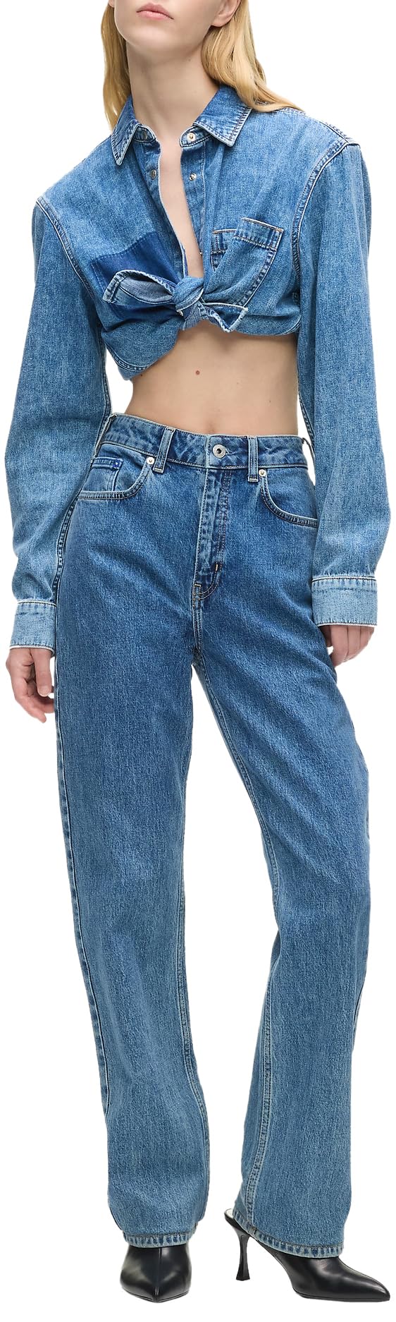 Karl Lagerfeld Jeans Women's High Rise Straight Denim