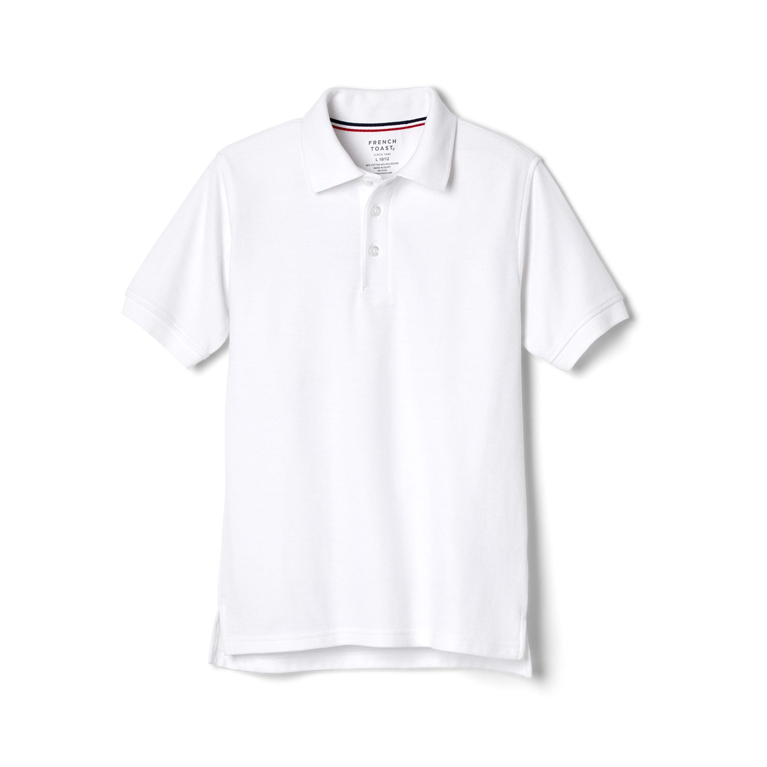 French Toast Kids' Pique Polo (Standard & Husky) | Straight from shoulder to wai