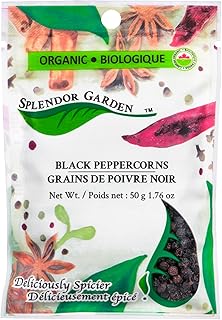 Splendor Garden Organic Black Peppercorn - 50 g