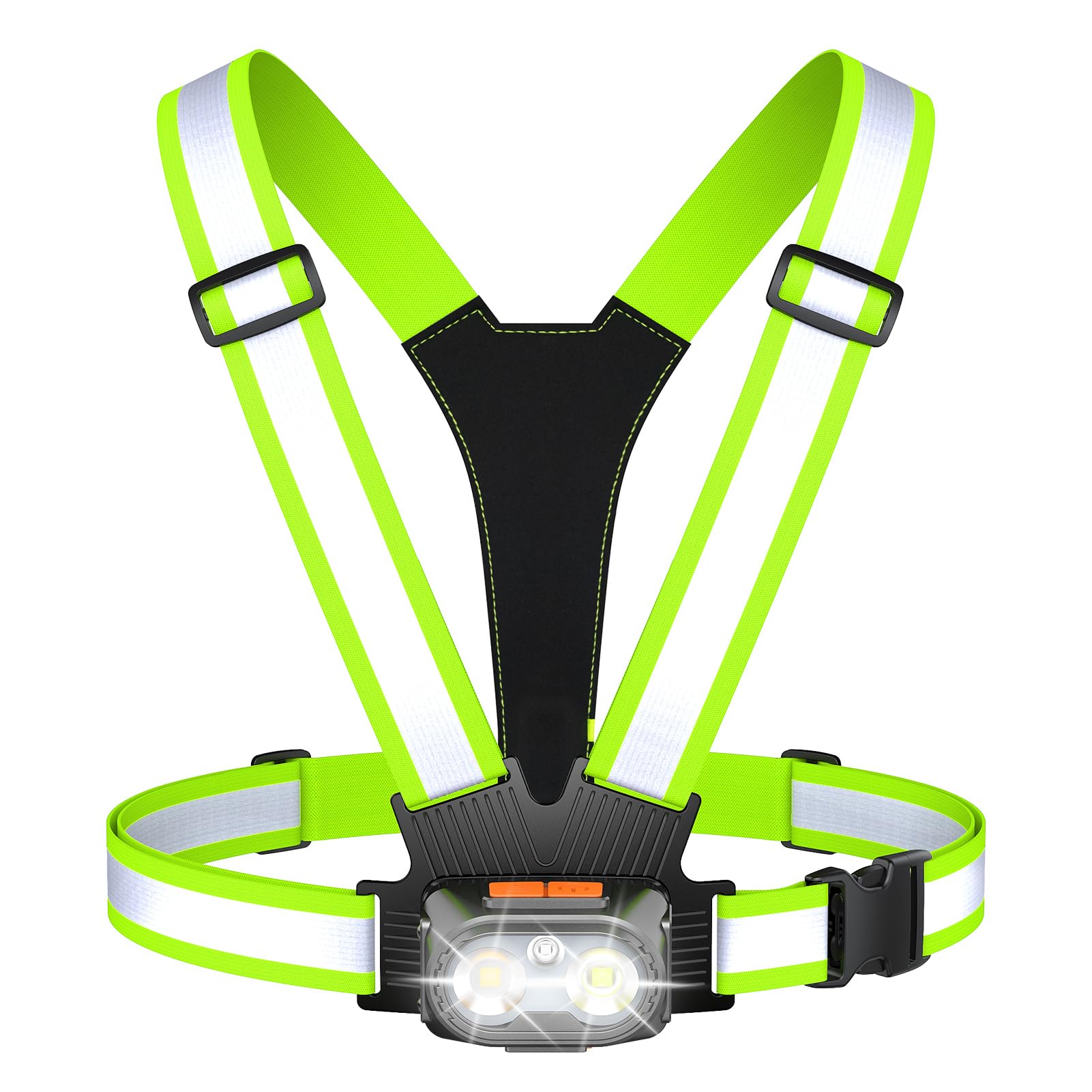 Hoeraonr 500LM Running Lights for Runners, 360° LED Reflective Running Vest with