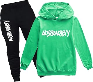 amropi Boys Winter Tracksuit Hooded Jogging Bottoms Set of 2