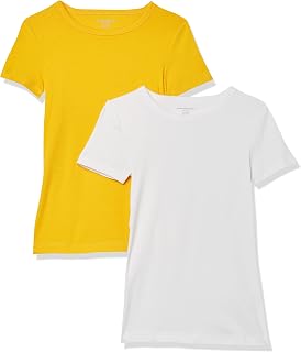 Amazon Essentials Women's Slim-Fit Short-Sleeve Crewneck T-Shirt, Pack of 2