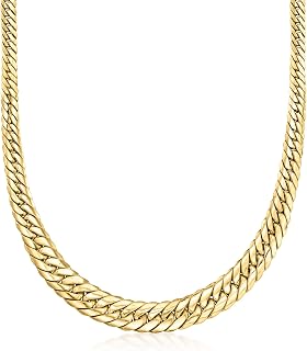 Ross-Simons Italian 18kt Yellow Gold Graduated Cuban-Link Necklace