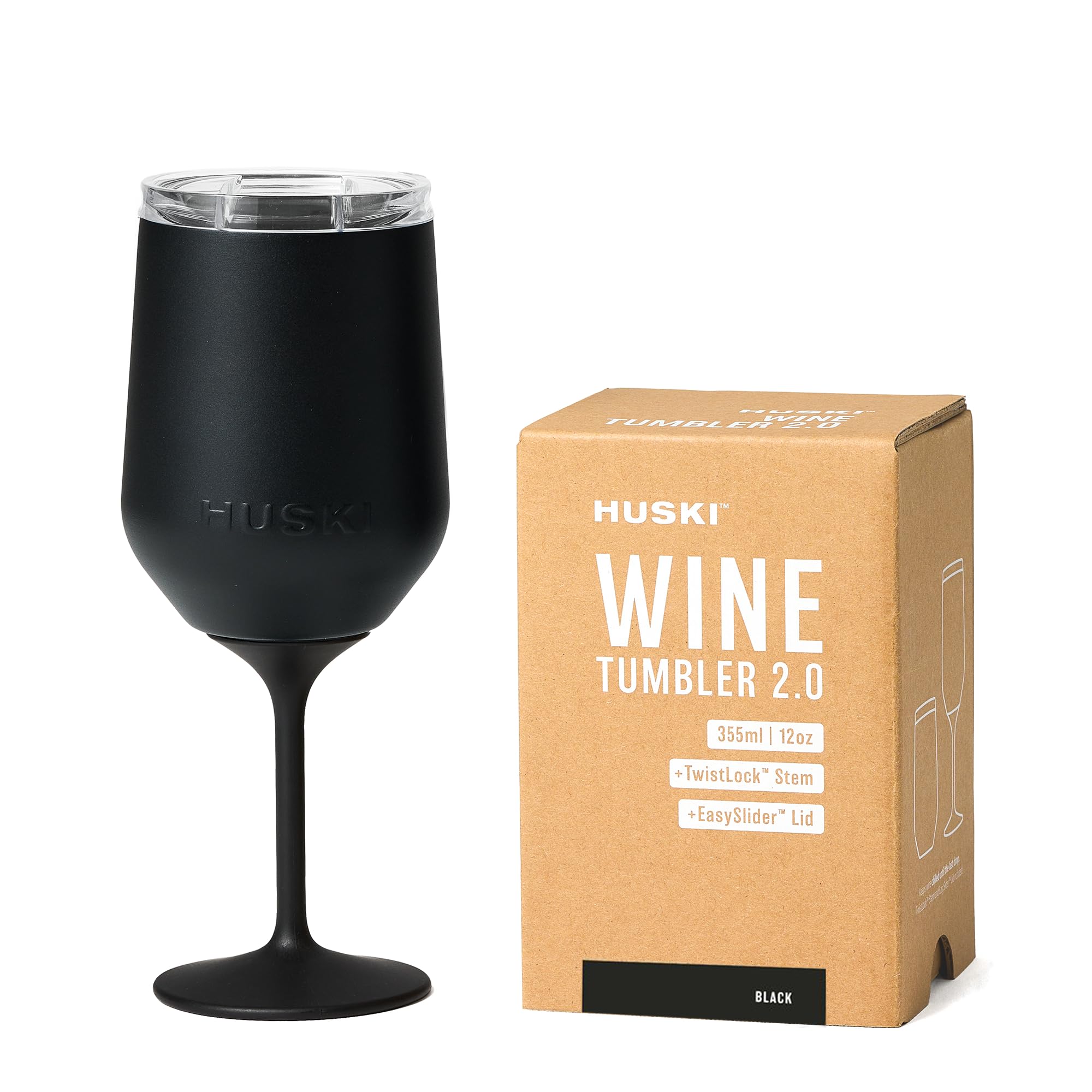 Huski Wine Tumbler 2.0 | New | Award-Winning Design with Detachable Stem | Premi
