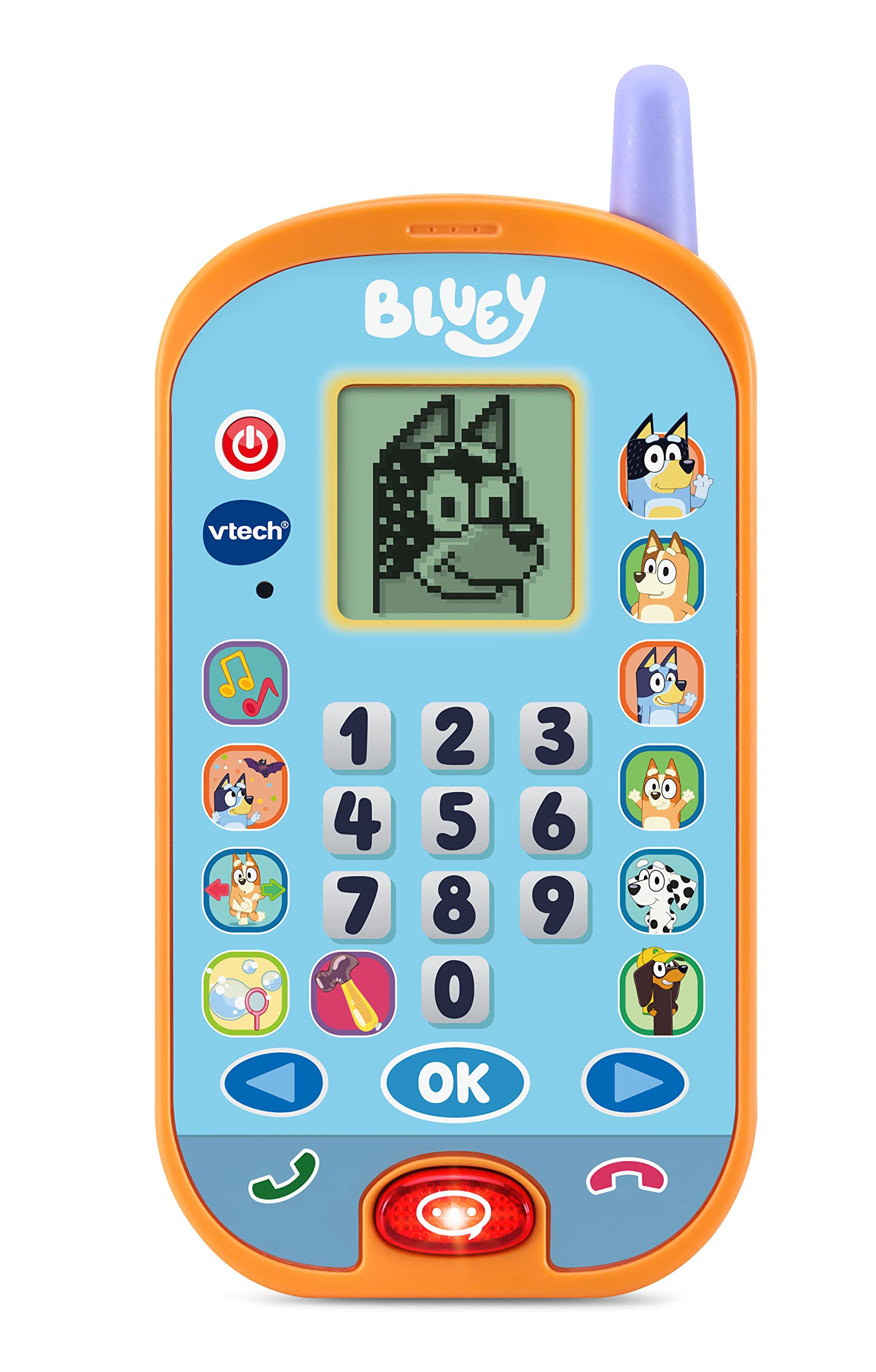 VTech Bluey Ring Ring Learning Phone, Official Bluey Toy, Interactive Role Play 