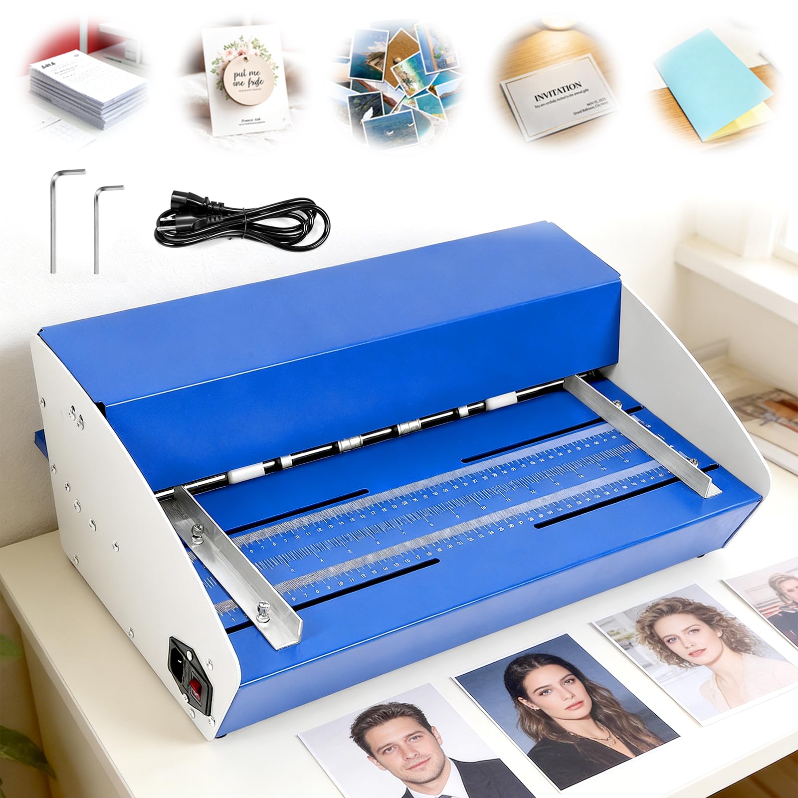 FASDRESS 3-in-1 Electric Creasing Machine, 460mm Folding Paper Creasing Perforat