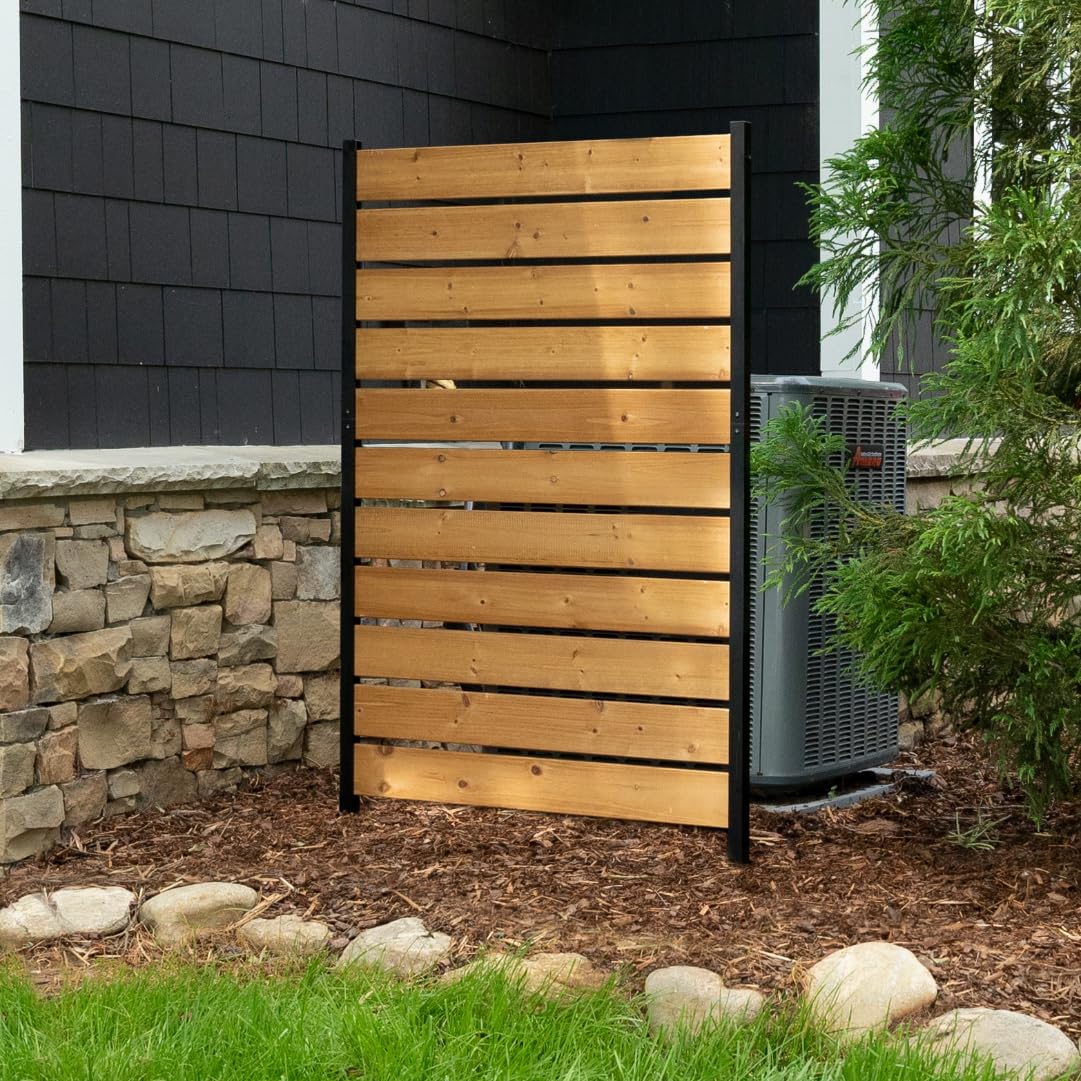 Enclo Concord Privacy Screen, Cedar Wood DIY No Dig Kit | 5ftH x 3.2ftW, Pre-Sta