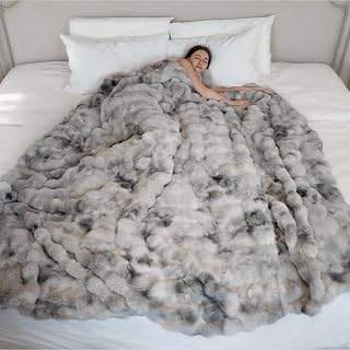 Premium Bubble Cuddle Twin Blanket for Couch, Ultra Soft