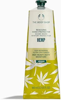 The Body Shop Hemp Hand Protector 100ml, Hard-Working Hand Cream for Very Dry, Cracked Hands, Non-Greasy 96-Hour Moisture with Community Fair Trade Hemp Seed Oil, Fast-Absorbing for Working Hands