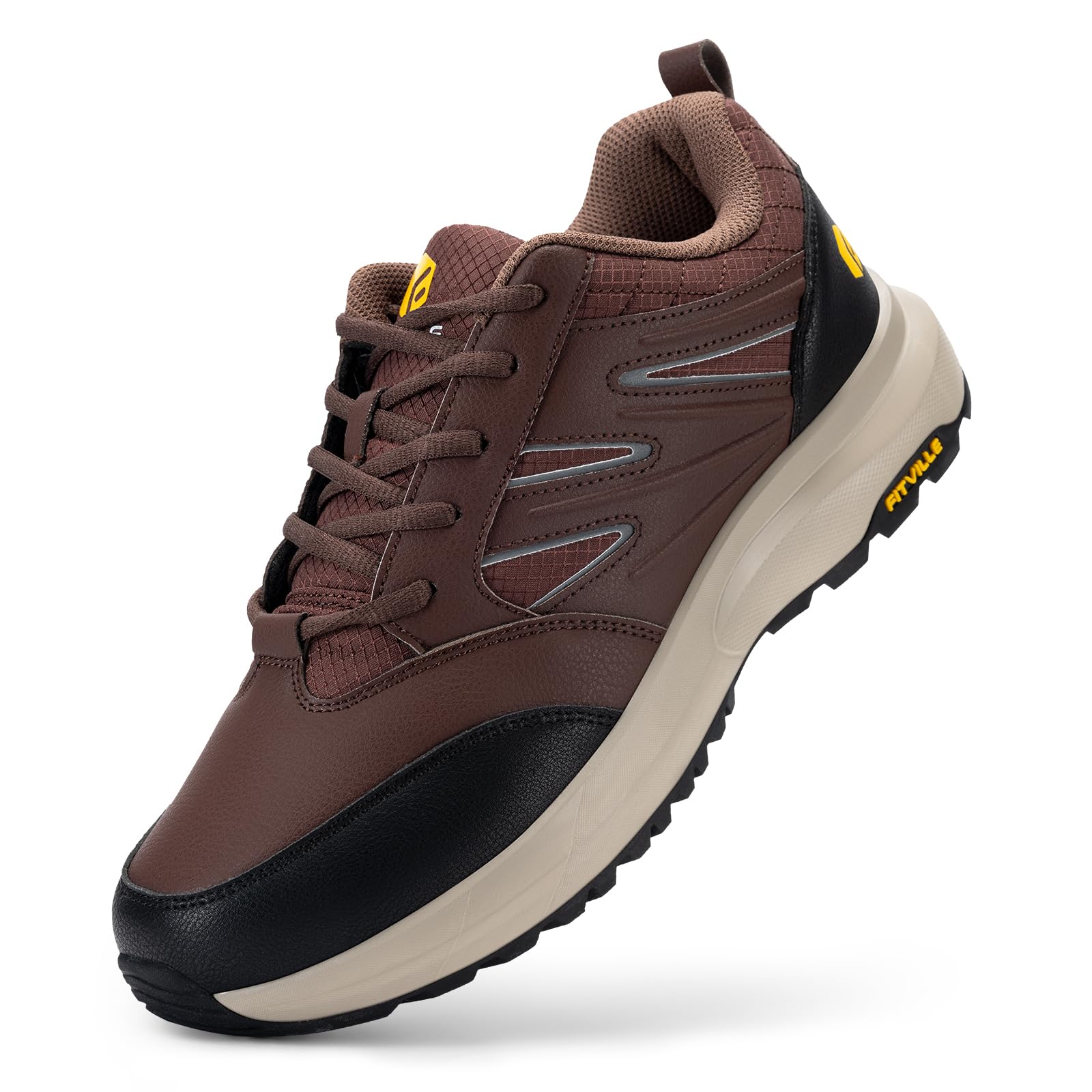 FitVille Mens Extra Wide Walking Shoes, Hiking Trainers