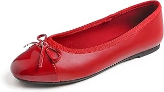 Feversole Women's Fashion Bow Tie Fashion Dress Ballet Flat, Round Toe Ballerina for Women