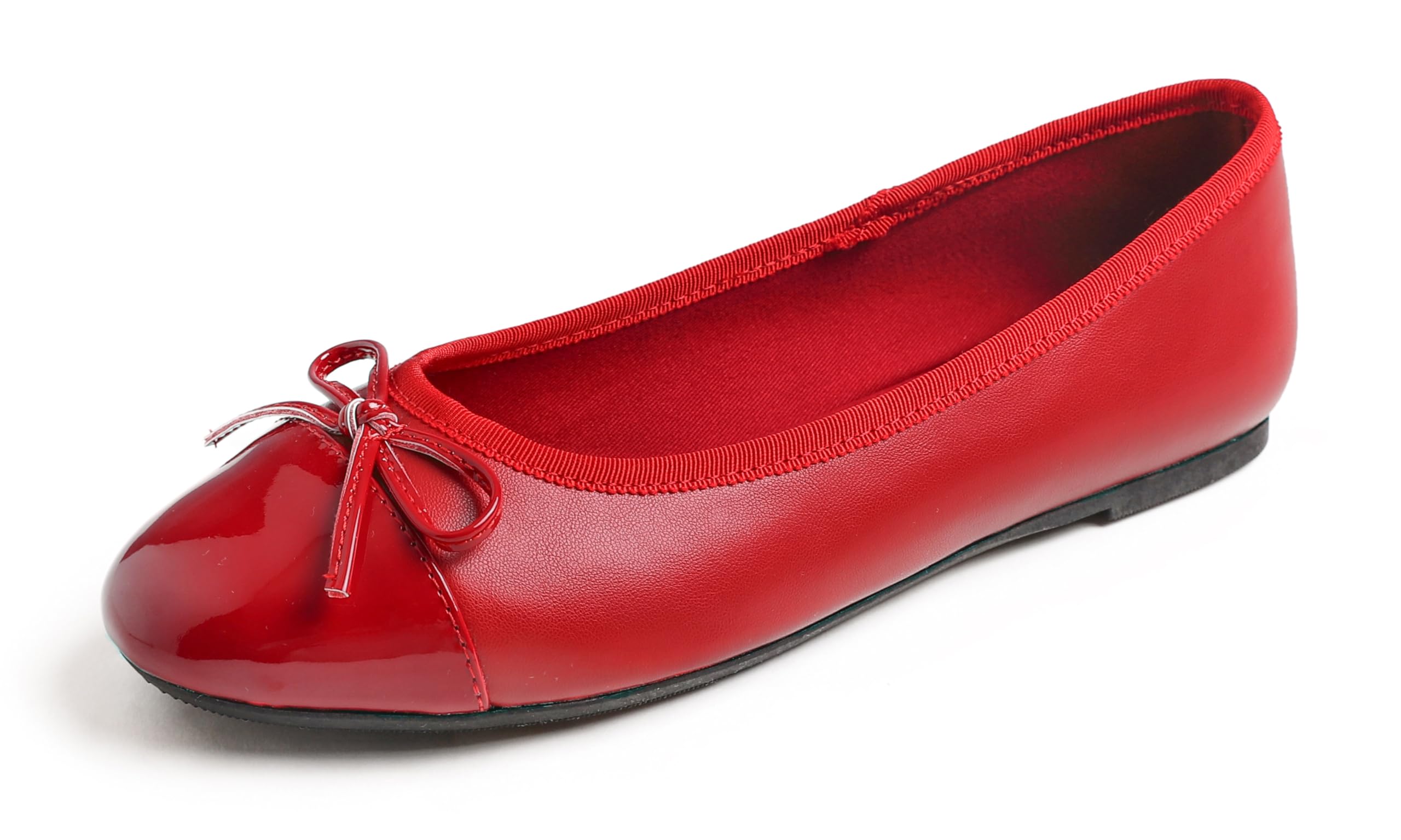 Feversole Women's Fashion Bow Tie Fashion Dress Ballet Flat, Round Toe Ballerina