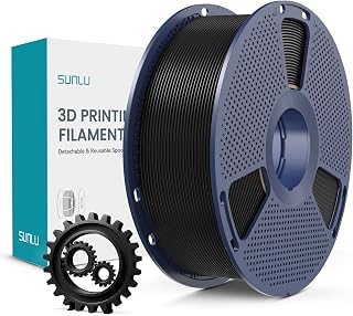 SUNLU Premium PLA+ Filament 1.75mm, Enhanced Durability and High Strength | PLA Plus 3D Printer Filament for 3D FDM Printers, 1kg Spool, pla+ Black