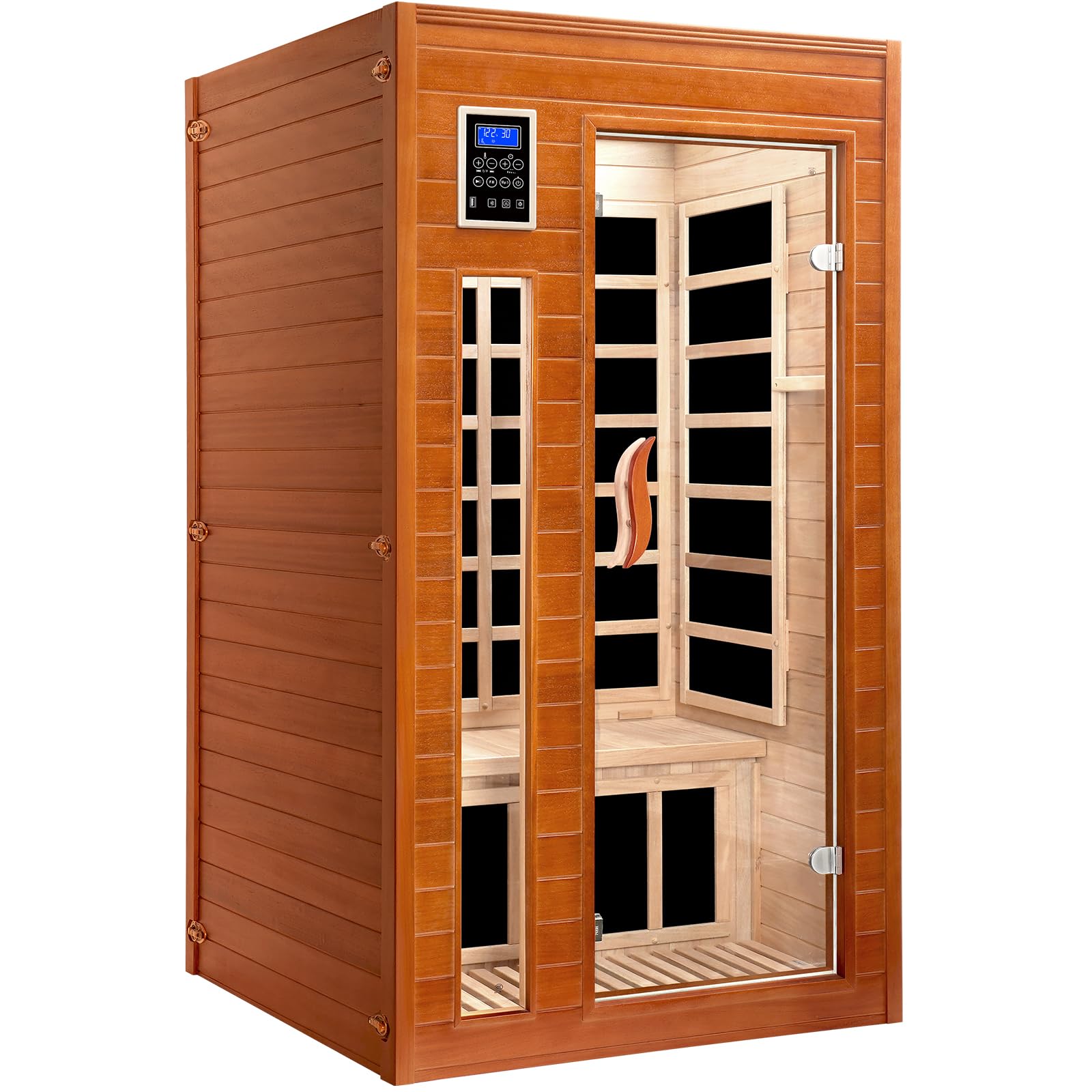 X-Vcak 1-2 Person Infrared Sauna, Dry Heat Sauna with Red Light Therapy, Bluetoo