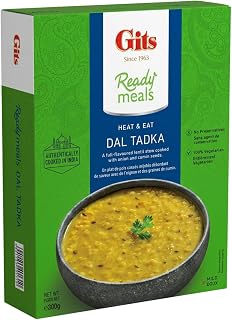 Gits Ready to Eat Dal Tadka, 300g | 100% Vegetarian Microwaveable Indian Meal