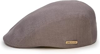 Sterkowski Gecko Flat Cap | 100% Linen Super Light Summer Hat with Cotton Sweatband
