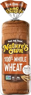 Nature's Own 100% Whole Wheat Bread, Sliced Non-GMO Sandwich Bread, 20 oz Loaf