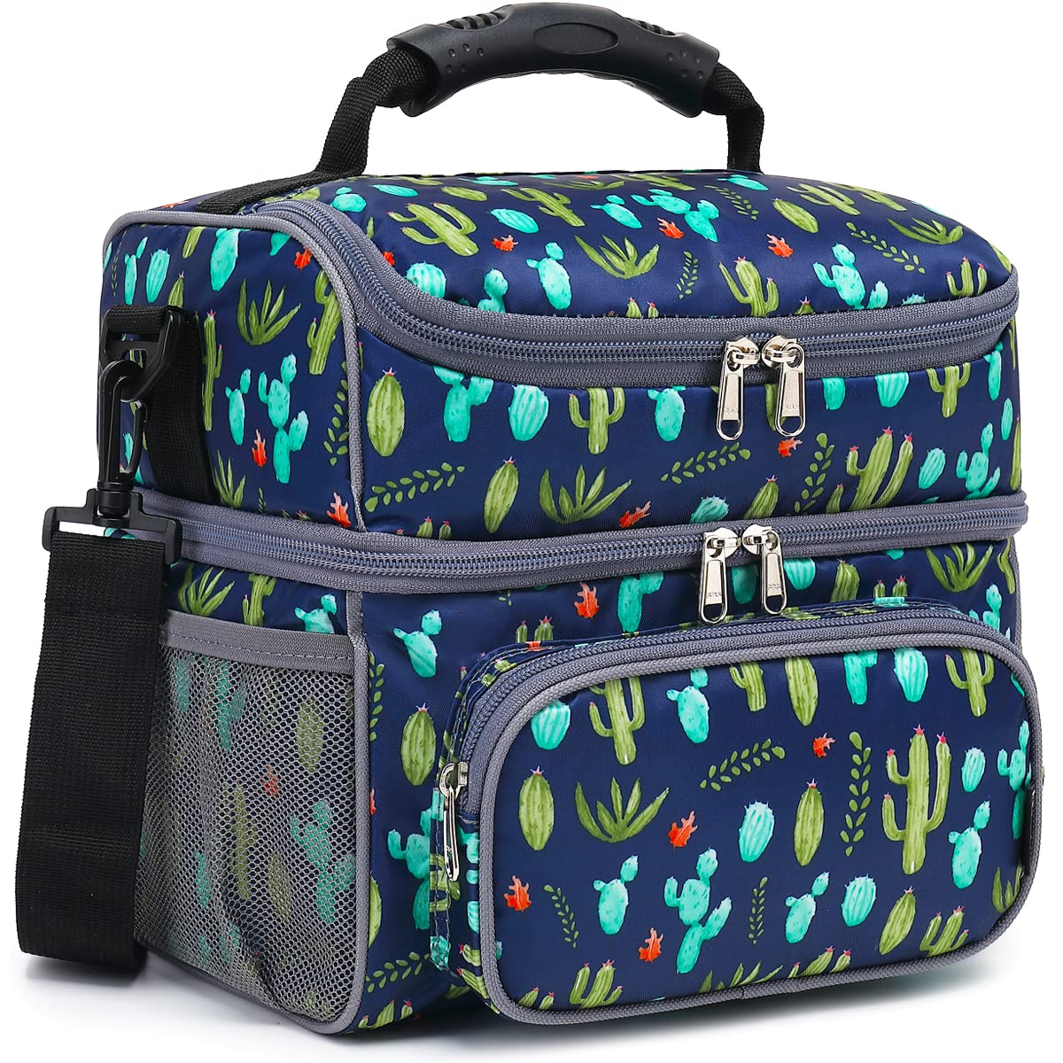 FlowFly Insulated Lunch Bag Adult Lunch Box Large Tote Double Layer Cooler for M