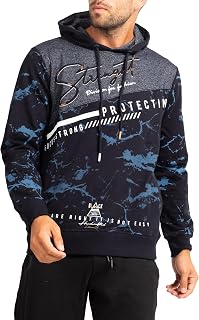 Subliminal Moda Men's Hooded Sweatshirt Long Sleeve Two-Tone with Pocket Casual Basic Style Ideal for Sports, Fitness, Muscles BX-2628