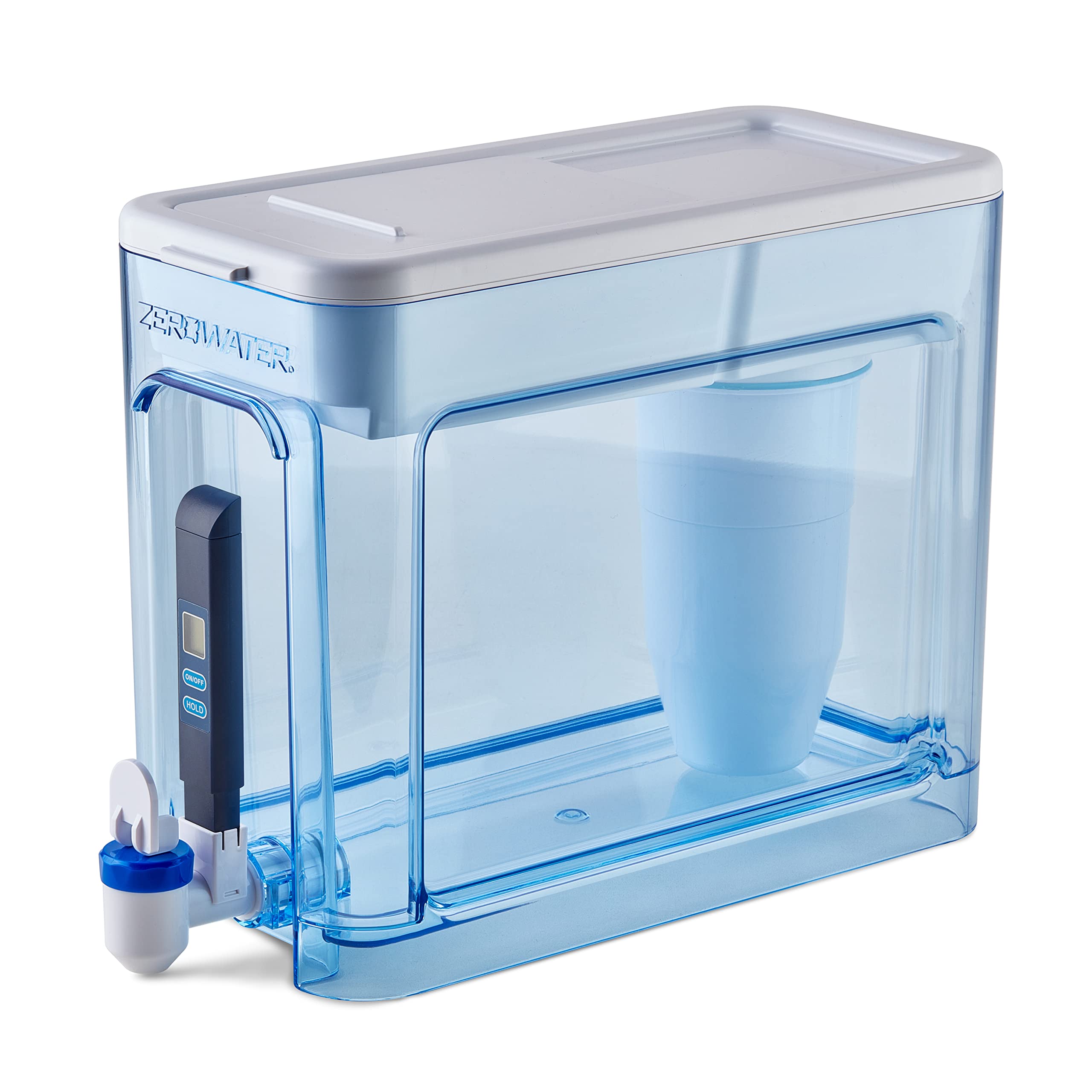 ZeroWater 32-Cup Water Filter Dispenser Removes PFOA/PFAS ​ | IAPMO certified: Lead, PFOA/PFOS, chromium, mercury; 5-stage Advanced Filtration; 0 TDS Water Filter Pitcher​