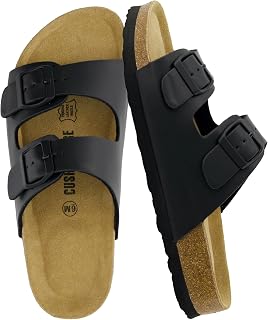 CUSHIONAIRE Lane Cork Footbed Sandal for Women with + Comfort