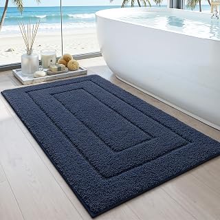 DEXI Bath Mat 60 x 110 cm, Absorbent, Royal Blue