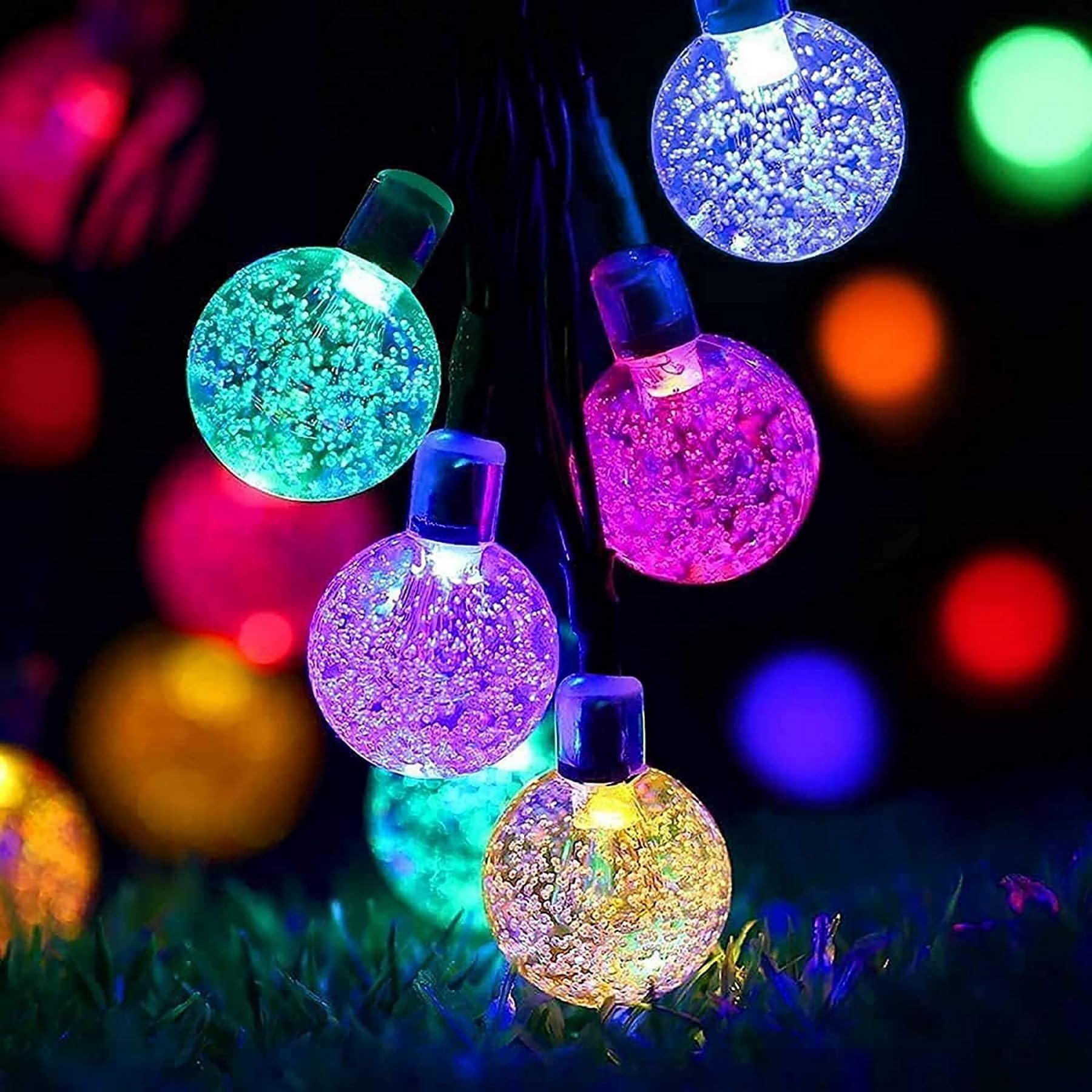 Lezonic Solar Fairy Lights Outdoor Waterproof, 50LED Solar Garden Lights | 8 Mod