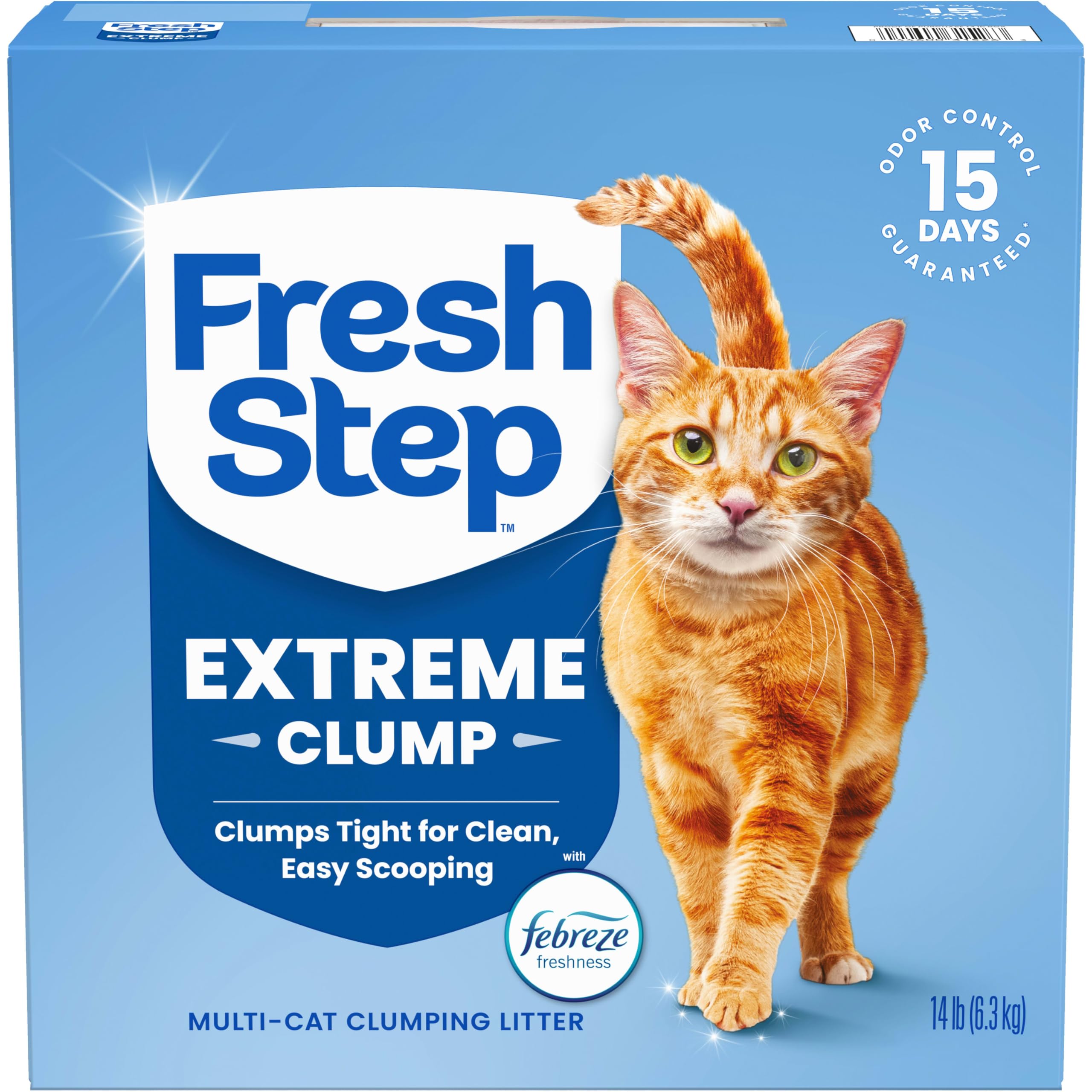 Fresh Step Extreme Clump Multi Cat Clumping Cat Litter, 14 lb. | Forms Tight Clu