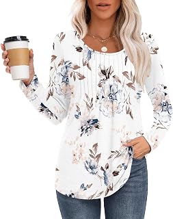 MOLERANI Long Sleeve Women's Crew Neck T-Shirt with Pleated