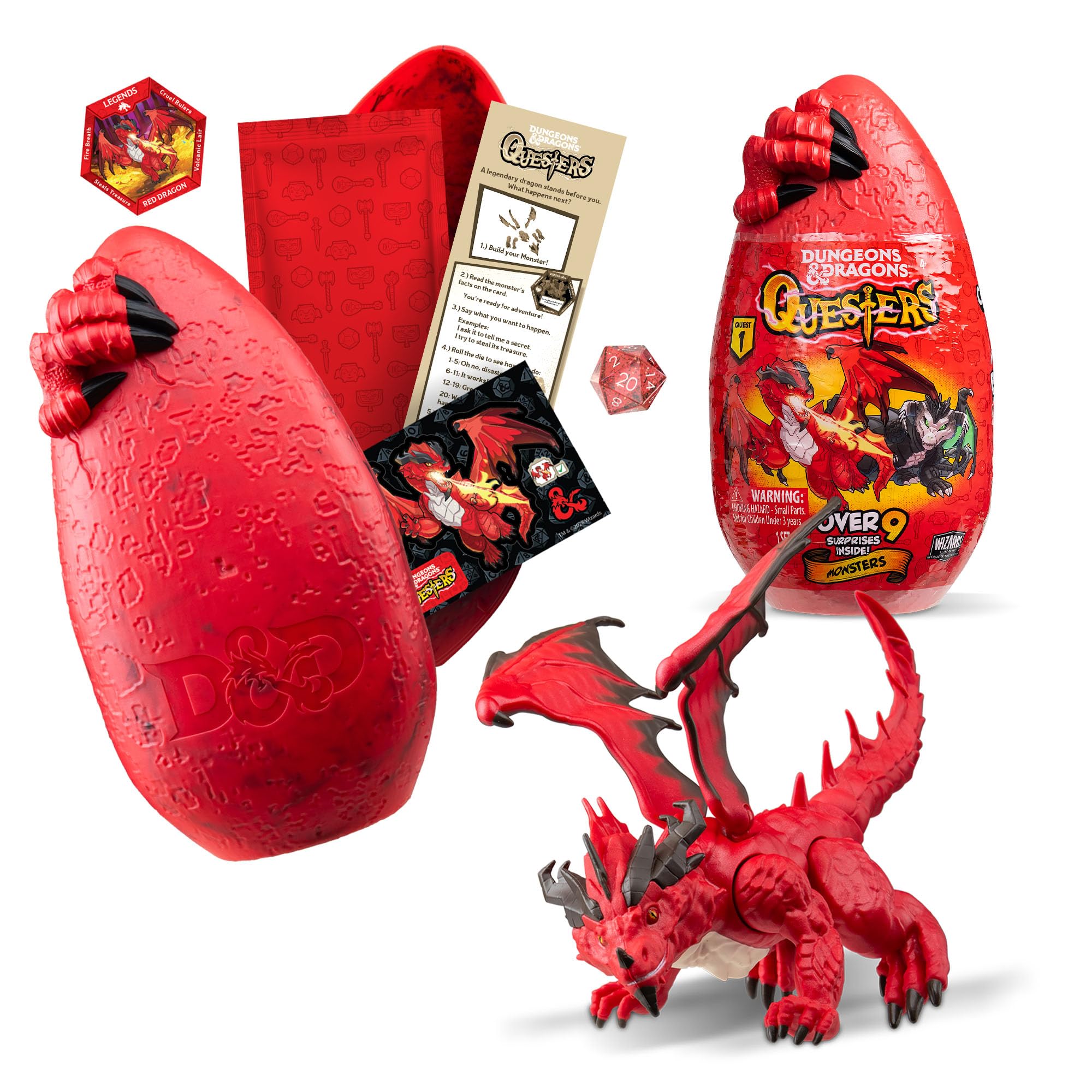 Dungeons & Dragons Questers Buildable Figure, 5-Inch D&D Collectible Dragon Toy 