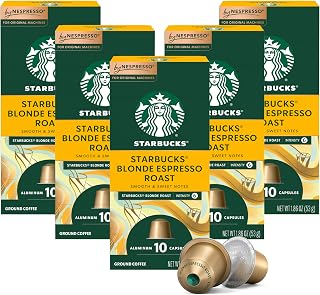Starbucks by Nespresso Original, Blonde Roast Espresso 50-count | Blonde Roast Coffee Espresso Pods