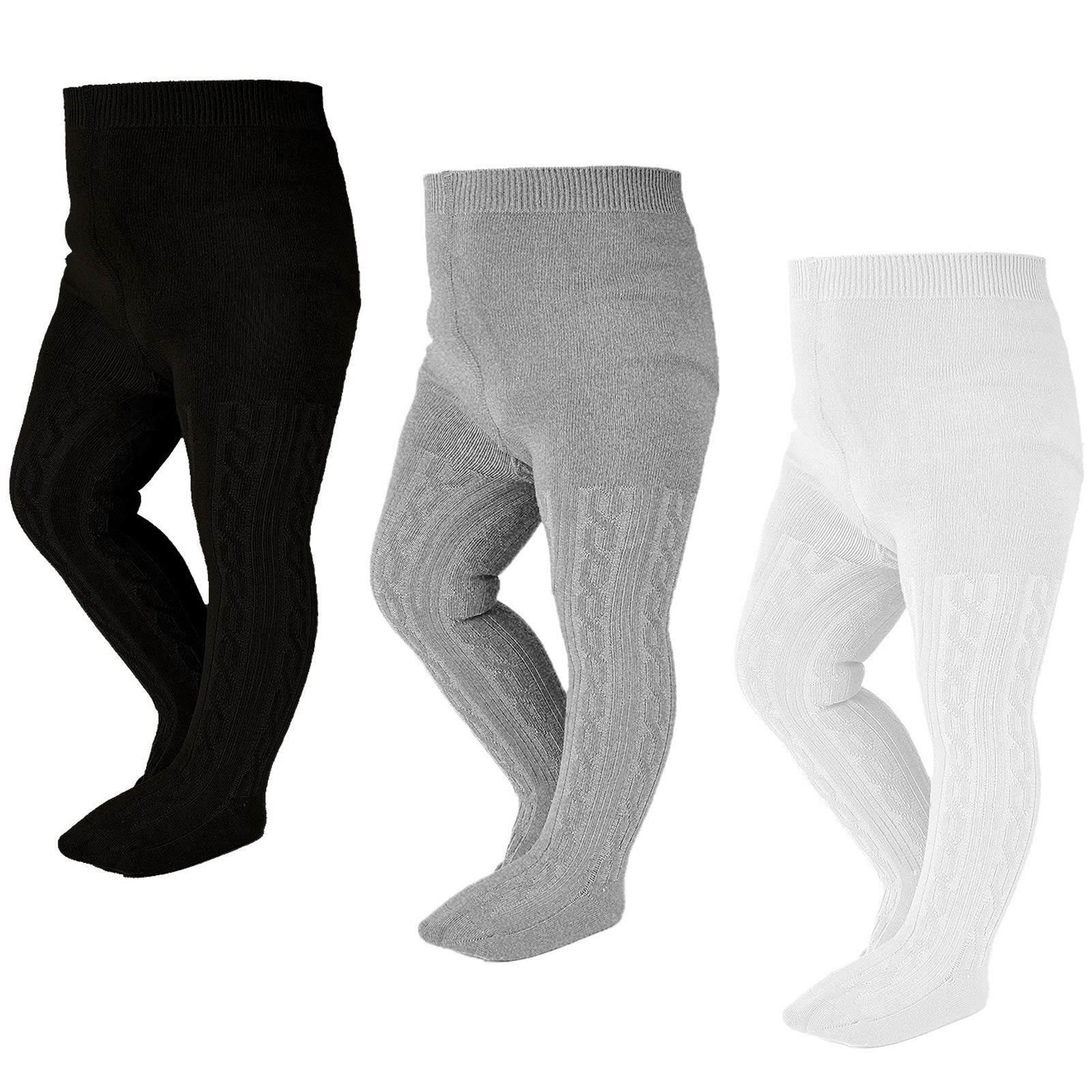 EPEIUS Baby Girl Tights Thick Cable Knit Leggings Stockings Cotton Pantyhose for