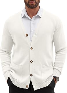 COOFANDY Men's V Knit Cardigan