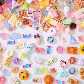 118Pcs Mixed Food Resin Slime Charms | Flatback, DIY Craft Ornaments