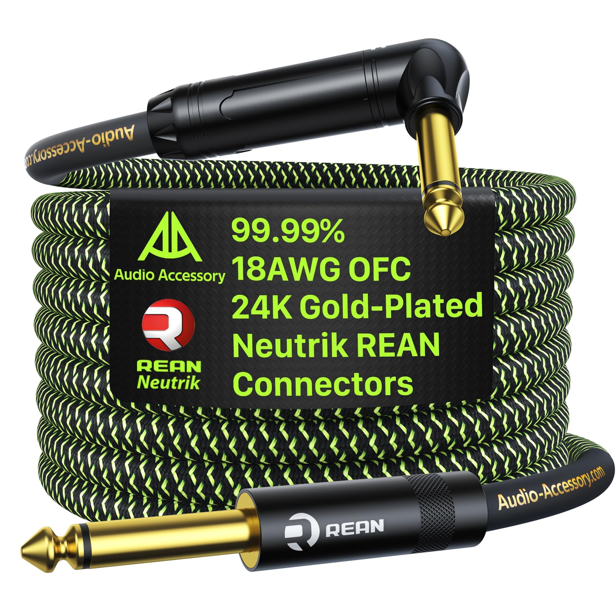 Pro Series Guitar Cable 10ft/3M,Muti-Shielded Noise-Free