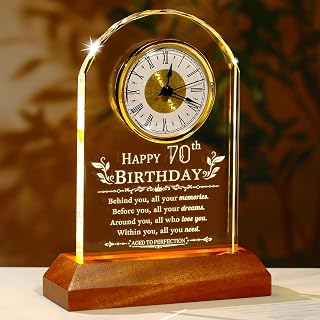 70th Birthday Clock Gifts for Men Women Dad 70 Year Old Keepsake