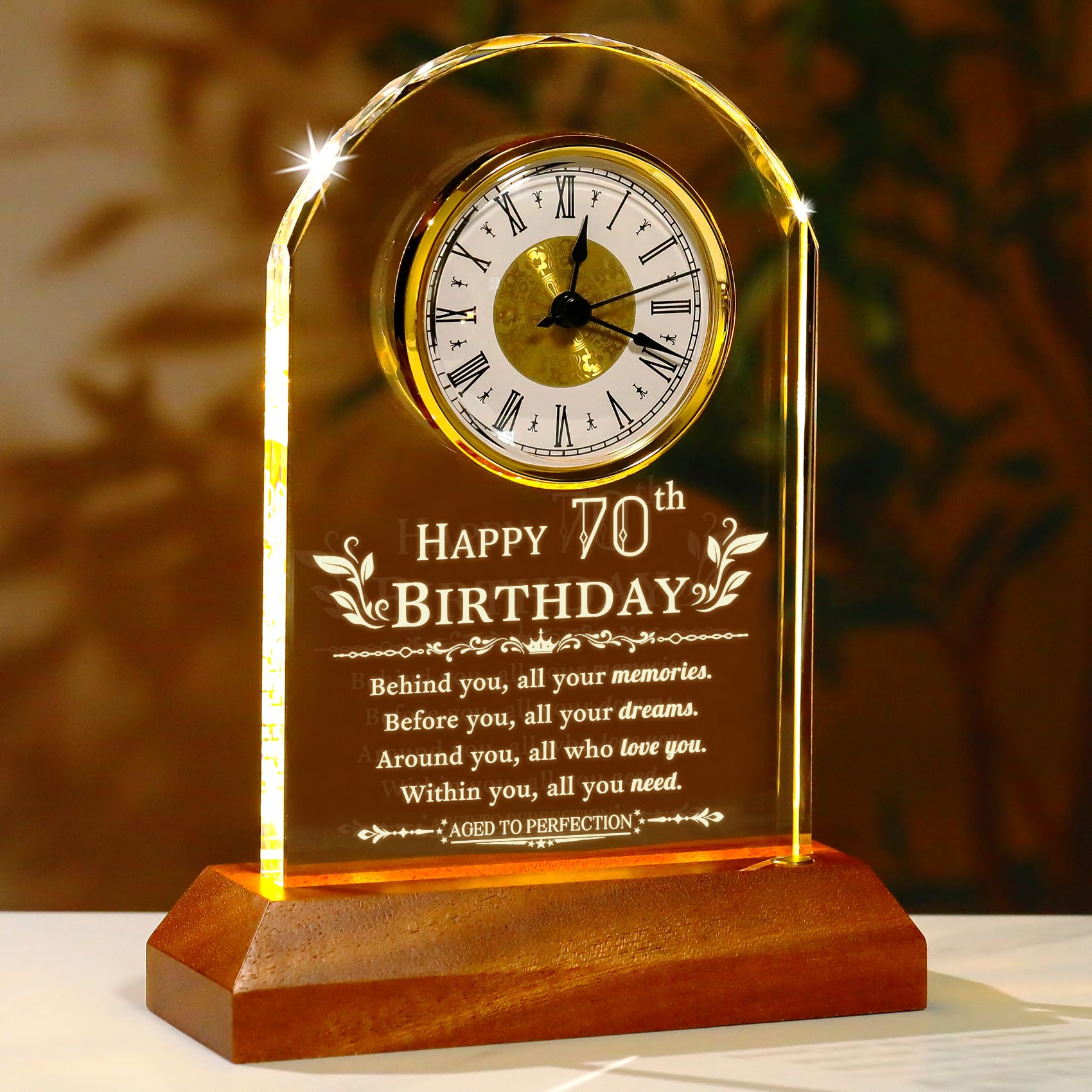 70th Birthday Clock Gifts for Men Women Dad 70 Year Old Keepsake