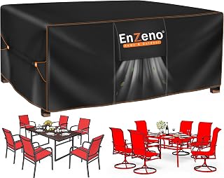 Enzeno Garden Furniture Cover Waterproof,Outdoor Rectangular Table Covers