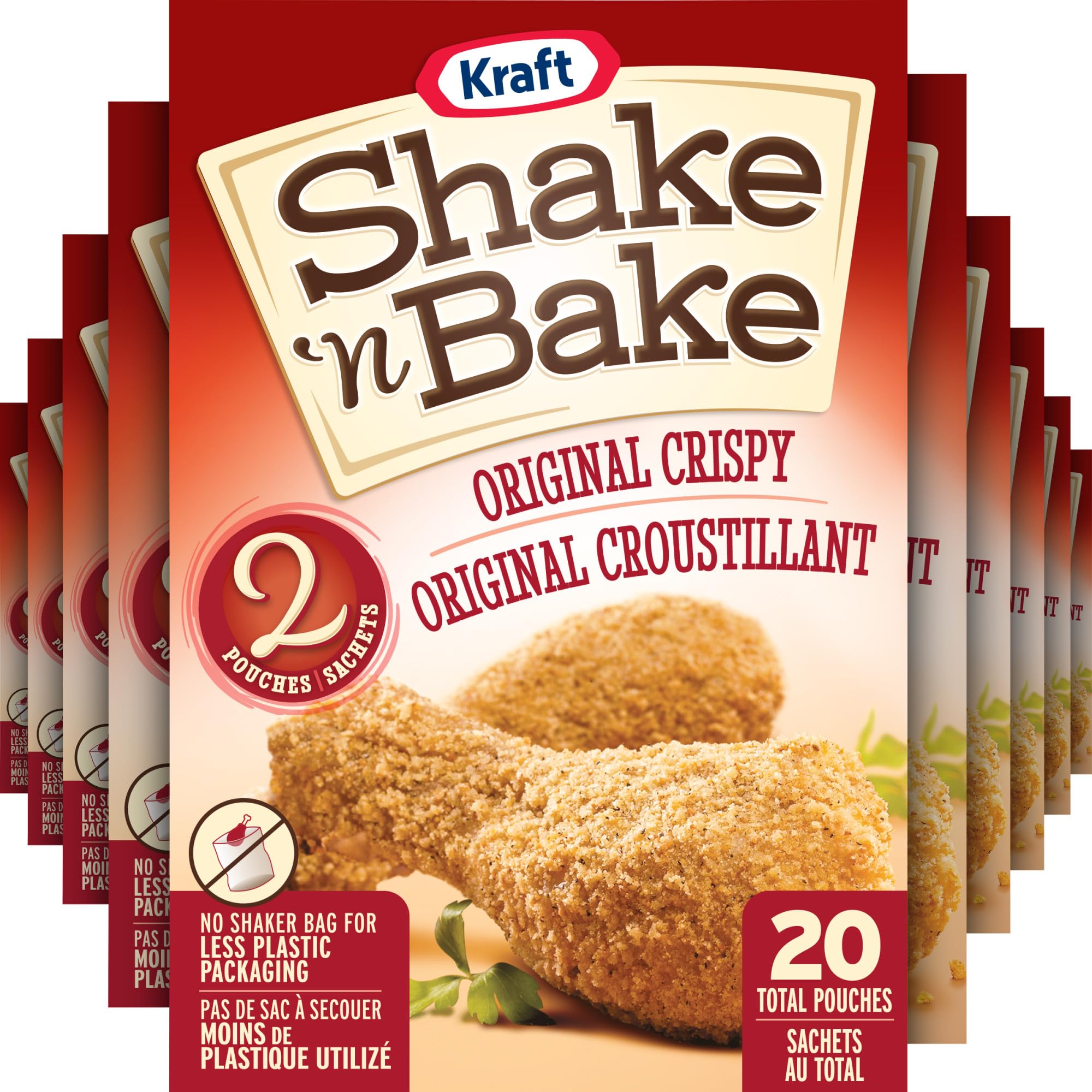 Shake 'N Bake Original Crispy Coating Mix, 10 per Pack, 142 g Boxes