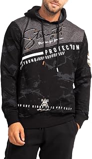 Subliminal Moda Men's Hooded Sweatshirt Long Sleeve Two-Tone with Pocket Casual Basic Style Ideal for Sports, Fitness, Muscles BX-2628