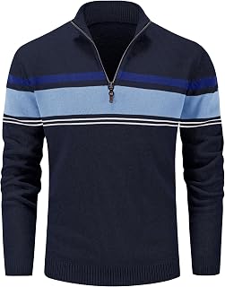 MAGCOMSEN Maglioni Uomo Quarter Zip Inverno Cotone Casual Pullover Maglione