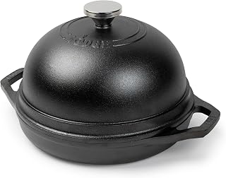 Lodge Chef Collection 9.5-Inch Seasoned Cast Iron Bread Oven | Domed Lid Traps Steam for a Crackly Crust on Sourdough & Hearth Breads, Non-Toxic, Made Without PFAS & Oven-Safe to 600° F