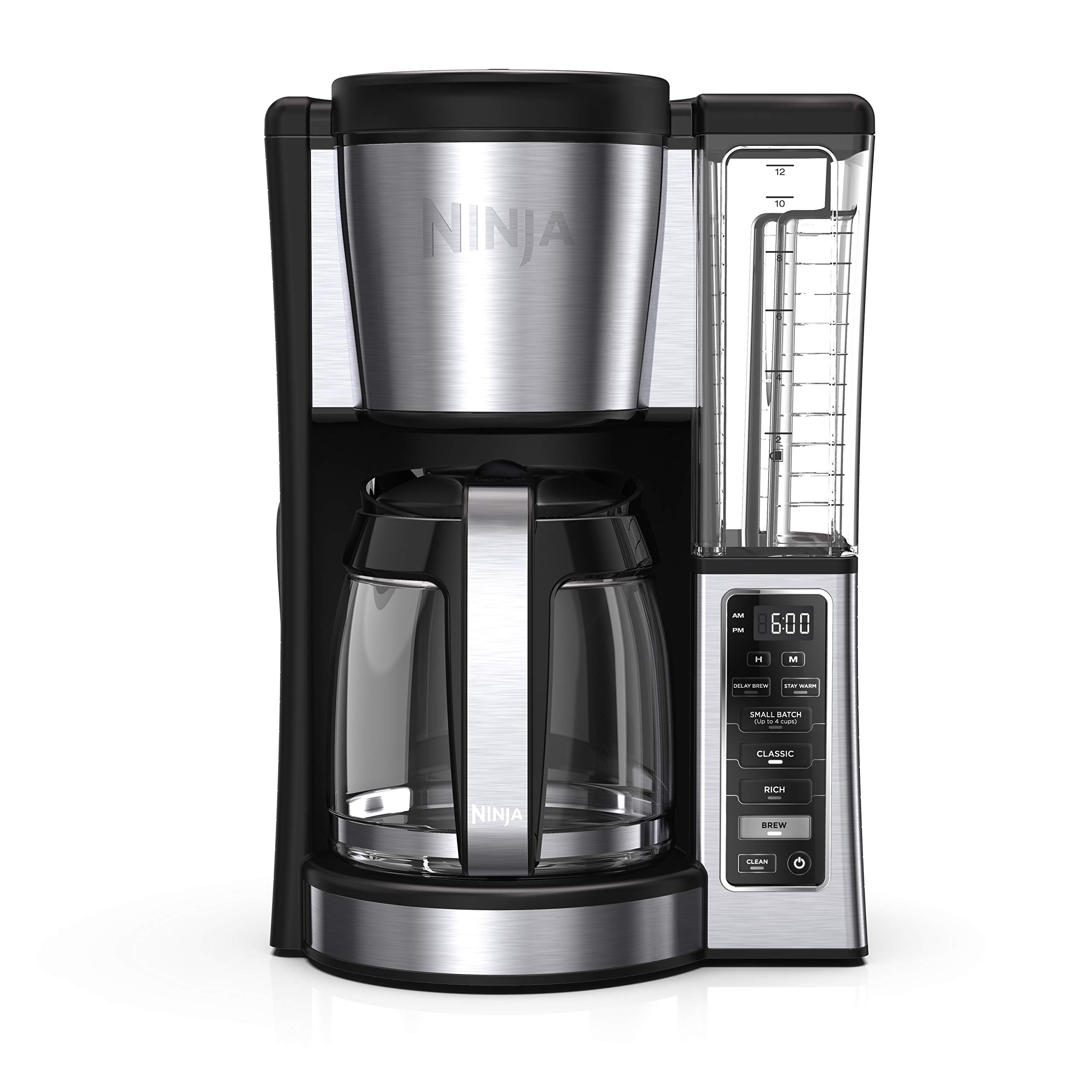 Ninja Fresh Brew Coffee Maker, 12 Cup Glass Carafe, Stainless Steel, CE251 | Pro