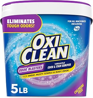 OxiClean Odor Blasters Versatile Odor and Stain Remover Powder, 5 lb | Eliminates Tough Odors, Laundry Stain Remover, Oxygen-Powered Cleaning, Multi-Purpose Cleaner, Color Safe Formula