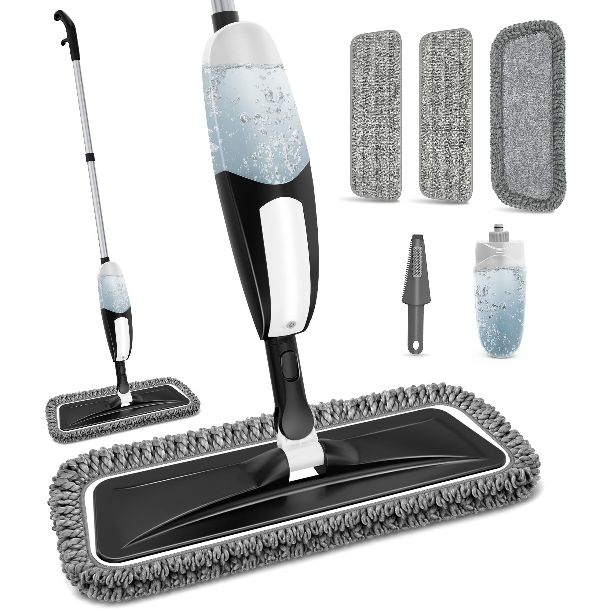 Spray Mop for Floor Cleaning: Microfiber Wet Dry Mops with 3 Washable Pads | Lea