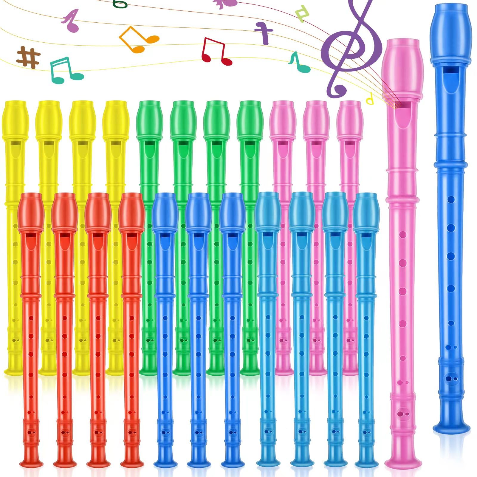 8 Hole Soprano Recorders Descant Flute Bulk With Cleaning Rod German Style for B