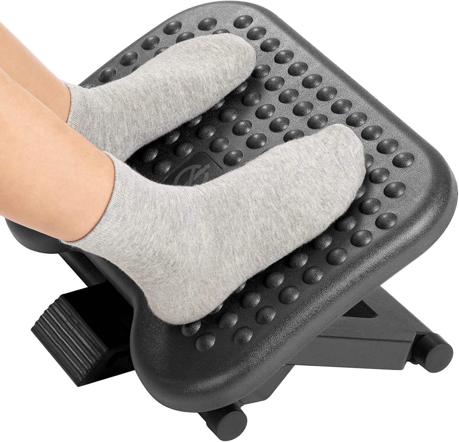 HUANUO Adjustable Under Desk Footrest, Foot Rest for Under Desk at Work with Mas