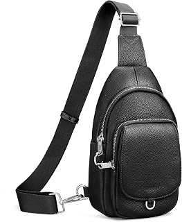 befen Women's Anti-Shoplifting Genuine Leather Shoulder Bag with RFID Protection - Sling Bag Shoulder Bag Travel for Hiking, Work, Sports